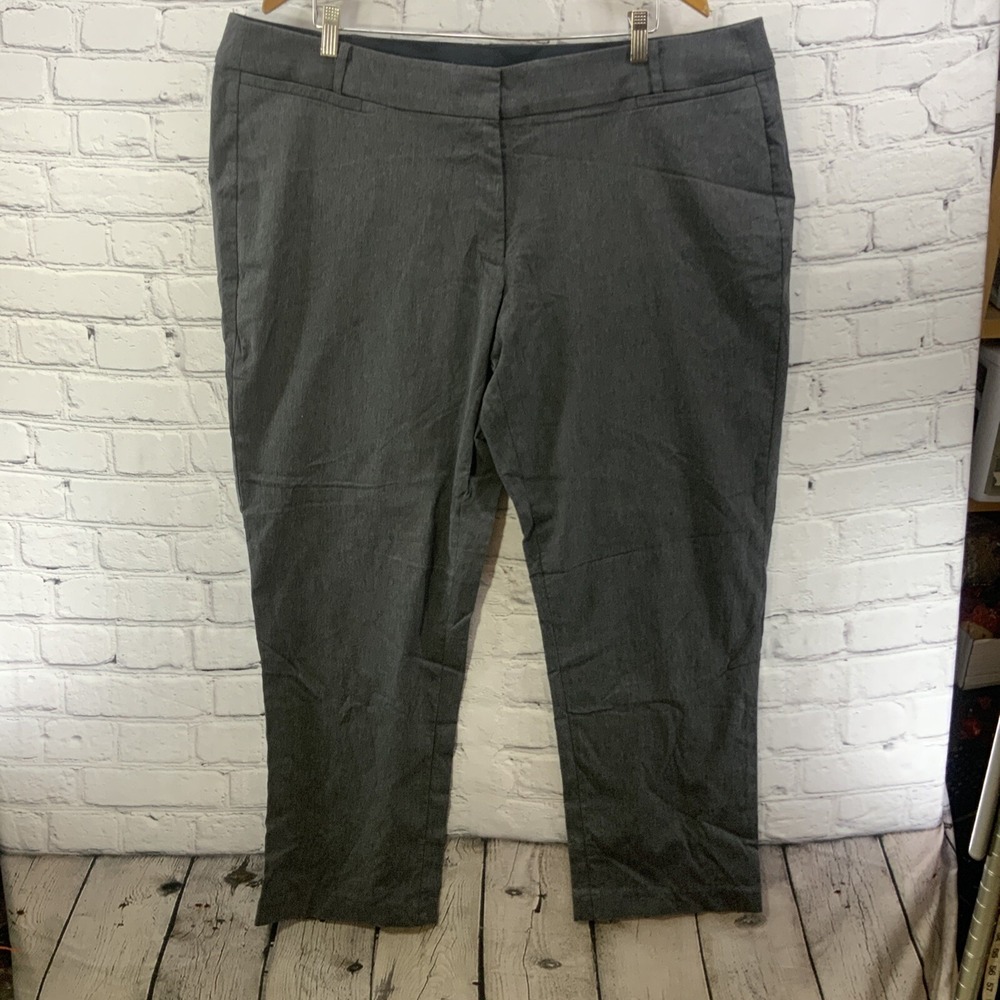 Lane Bryant Slacks Womens Plus Sz 26S The Allie Charcoal Gray